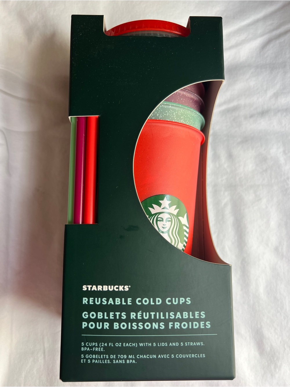 Starbucks Reusable Glitter Cold Cup Set